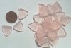 25 17mm Matte Rose Triangle Beads
